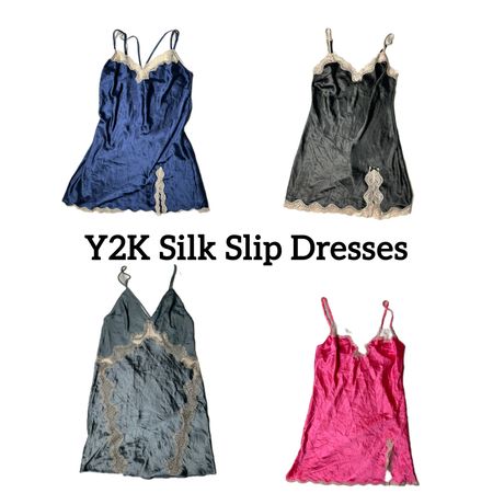 Robe nuisette en soie Victoria Secret Y2K