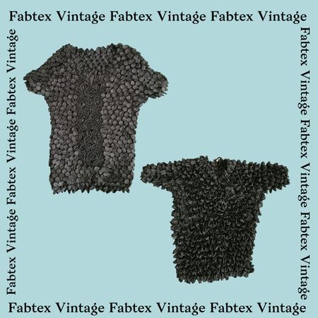 (FV-393) Black Aesthetic Bubble Tops