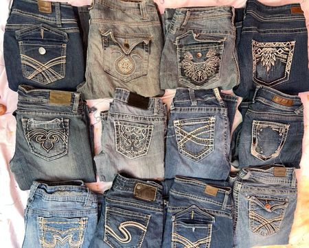 SILVER AND OTHER MIX BRANDS JEANS (MR 4012)