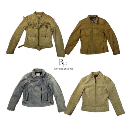 90s/Y2K Cool Girl Leather Jackets RE-2419