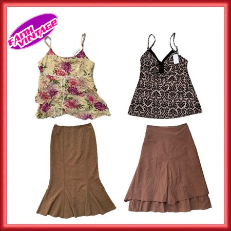 Y2K Jupes et débardeurs fluides et délicats Mix (FV-049)