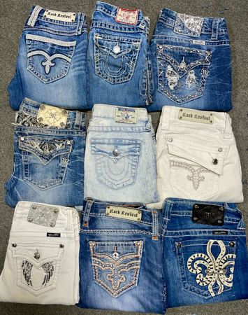 Miss Me True Religion Rock Revival Capri/cropped