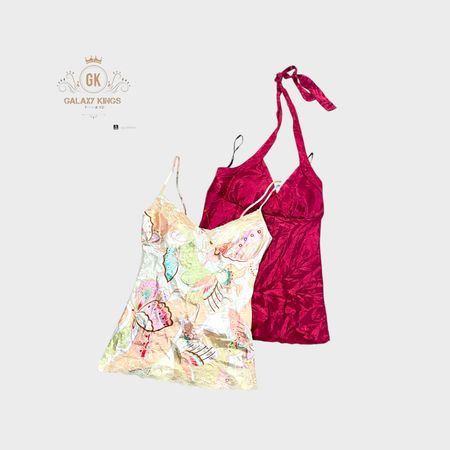 Y2K Nighty Silk Cami Tops