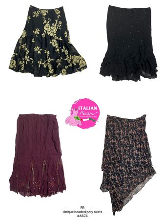 Unique Beaded Poly Skirts