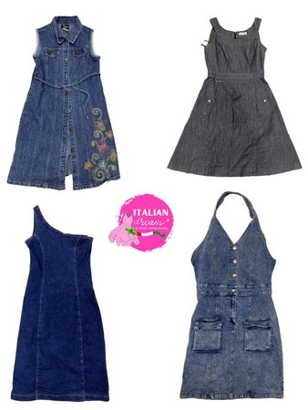 Y2K denim long dresses