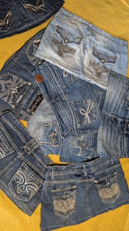 Y2K woman denim skirt (0017)