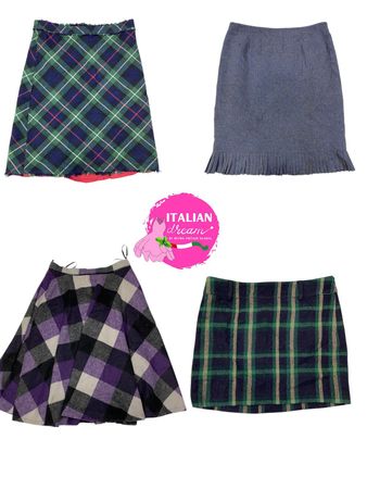 Y2k winter wool skirts