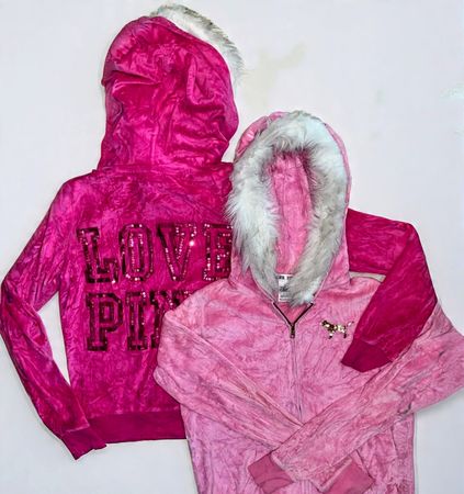 Pink & Bebe Fur Hoodie's