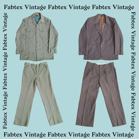 (FV-468) Vintage Men's Suit Bundle - Coat & Pants Pair