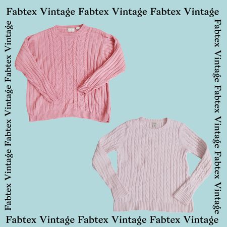 (FV-461) Pack de pulls esthétiques roses - Ensemble de tricot confortable