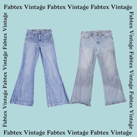 (FV-462) Y2K Denim Flared Jeans