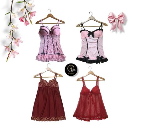 Pretty Pinkish &Red Babydoll Tops