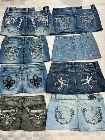 Faldas cortas embellecidas para mujeres R182 recicladas