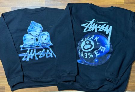Stussy rework style ice dice & born rised sweatshirt