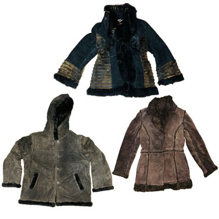 Y2K suede sherling  jackets