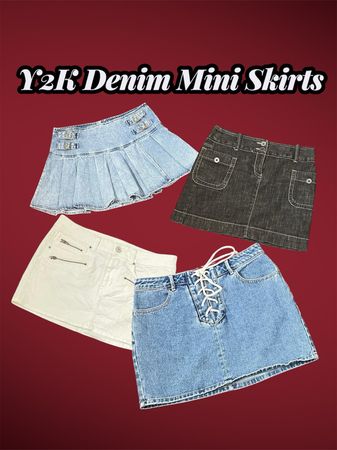 Y2K Low-Rise Micro-Mini / Midi Skirts