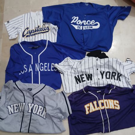 Baseball Button-Up Mixed Jerseys Lot Random Teams & Designs