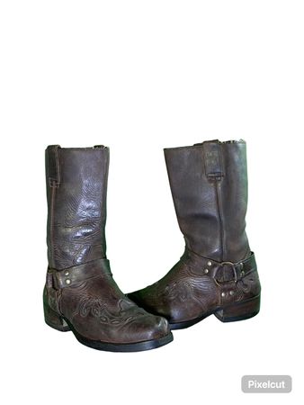 Gv 186 Vintage Cowboy Biker & Westren Style Boots