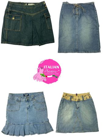 Gonne midi in denim uniche Y2k