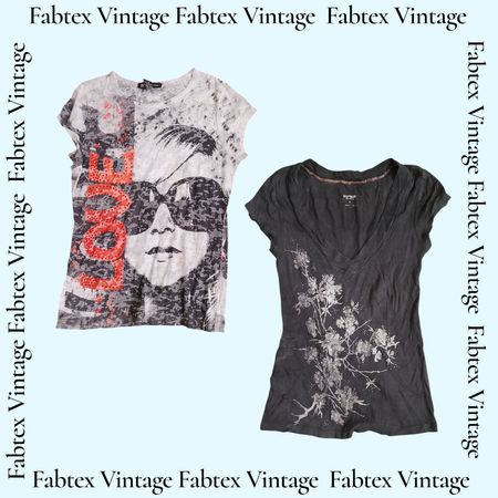 (FV-507) Y2K T-shirts Bébé Esthétique Noire