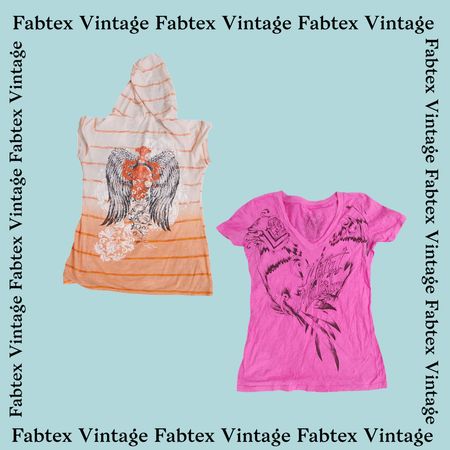 (FV-501) T-shirts bébé Y2K à imprimé graphique multicolore | Mélange artistiquement bohème