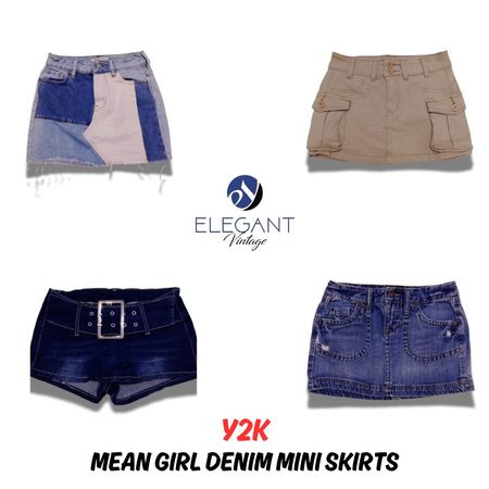 Y2K Mean Girl Denim Mini Skirts - EV0526