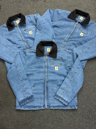 Carhartt Blue Denim Detroit Rework Style Jacken