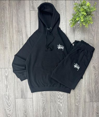 Stussy rework style black tracksuit