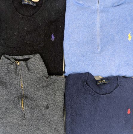Ralph Lauren Cable Knit and Quarter zips