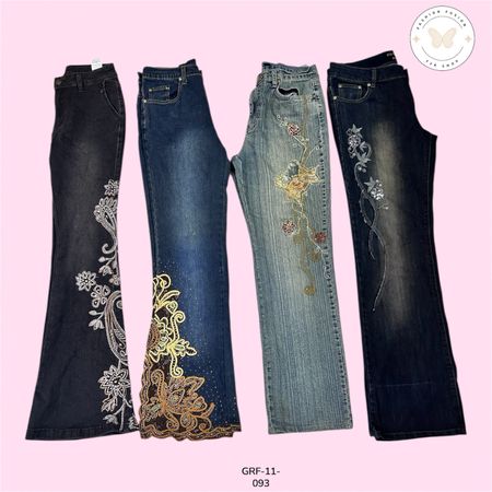Embroidered Flared Denim – Comfortable & Stylish (GRF-11-093)
