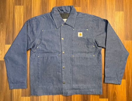 Carhartt rework style denim jacket in blue