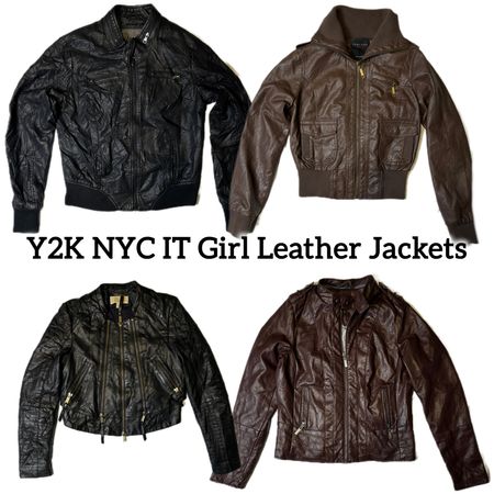 Y2K NYC IT Girl Leather Jackets (TVL-121)