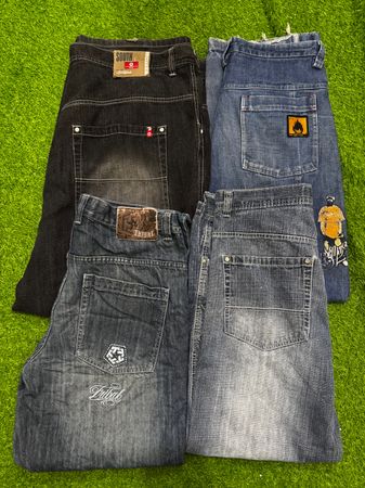 Y2kヒップホップバギージーンズ