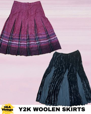Y2K Woolen Skirts