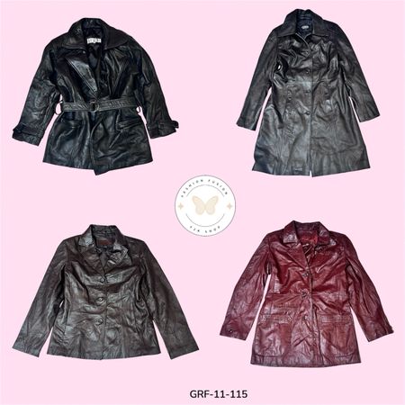 Manteaux longs en cuir véritable 100% premium - Classique moderne (GRF-11-115)