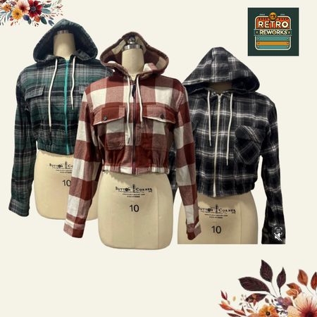 SS25 Upcycled Crop Hooded Jackets