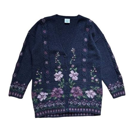 Y2k floral embroidery sweaters
