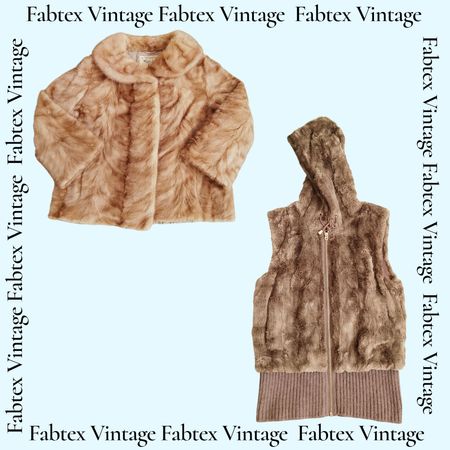(FV-518) Y2K BOHO Earth Tone Brown Faux Fur Coats