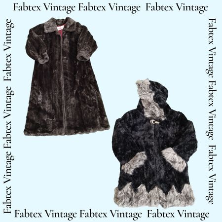 (FV-520) Manteaux longs en fausse fourrure Y2K