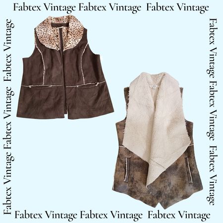 (FV-521) Y2K Vest Afghan Coats