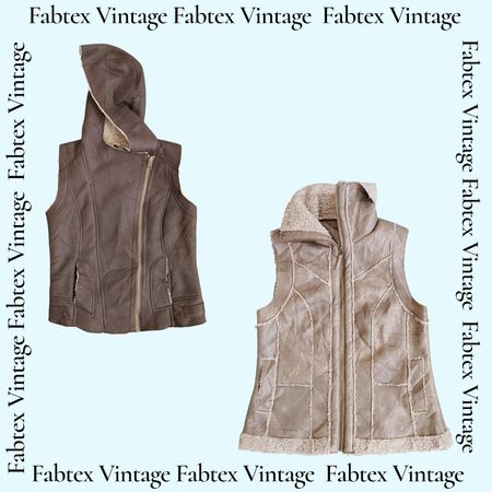 (FV-522) Y2K Earth Tone Vest Afghan coats