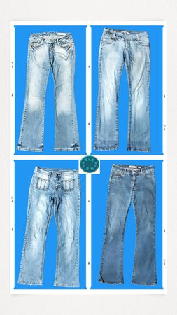 Jeans Americanos Flare Y2K