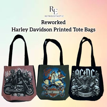 Upcycled Harley Davidson Tote Bags