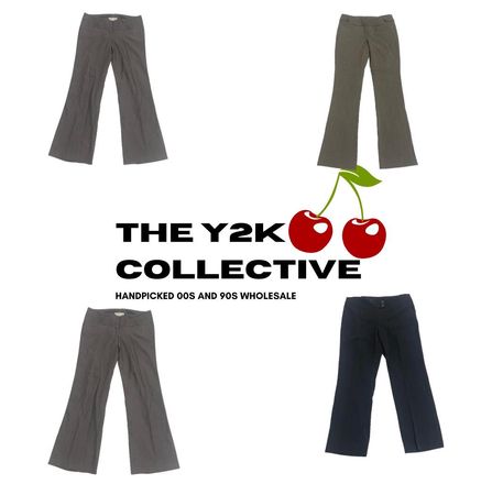 Y2K Office Baddie Corporatecore Wide Leg Pants (TYC001)
