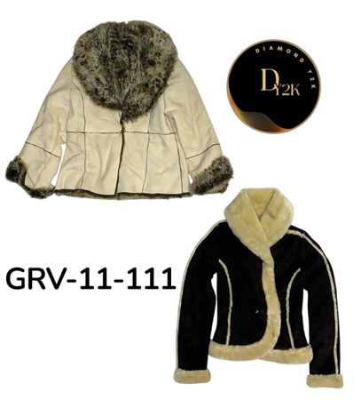 Vintage Y2K Buffalo Coat – Retro Faux Fur Winter Jacket (GRV-11-111)