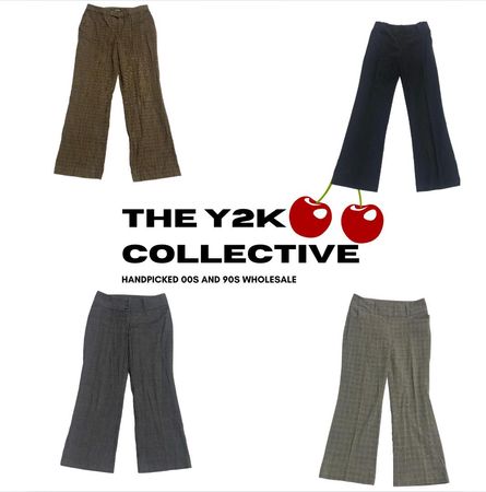 Y2K OfficeSiren Large Pantalon Large Ensemble (TYC17)