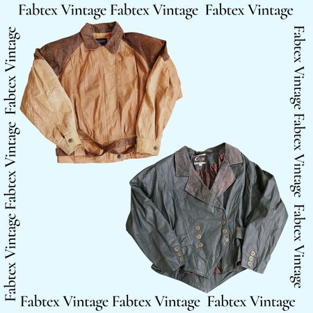 (FV-532) Vintage Leather Jacket Bundle | Grunge Biker Aesthetic”