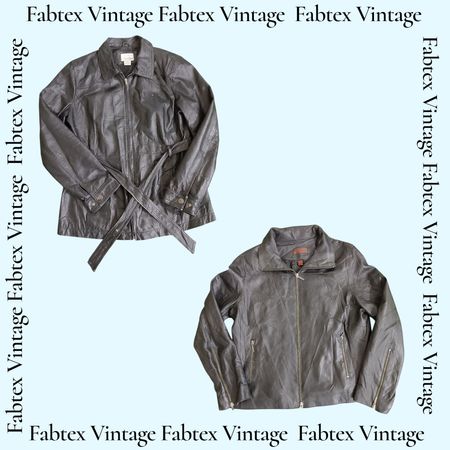 (FV-535) Y2K Black Aesthetic Leather Jacket