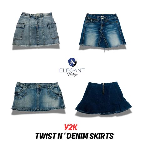 Y2K Twist 'N' Denim Skirts - EV0984