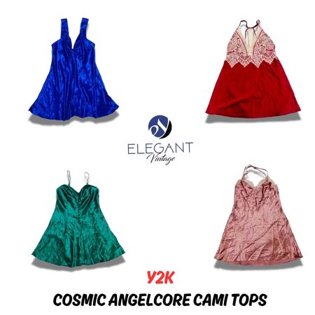 Y2K Cosmic Angelcore Cami Tops - EV0807